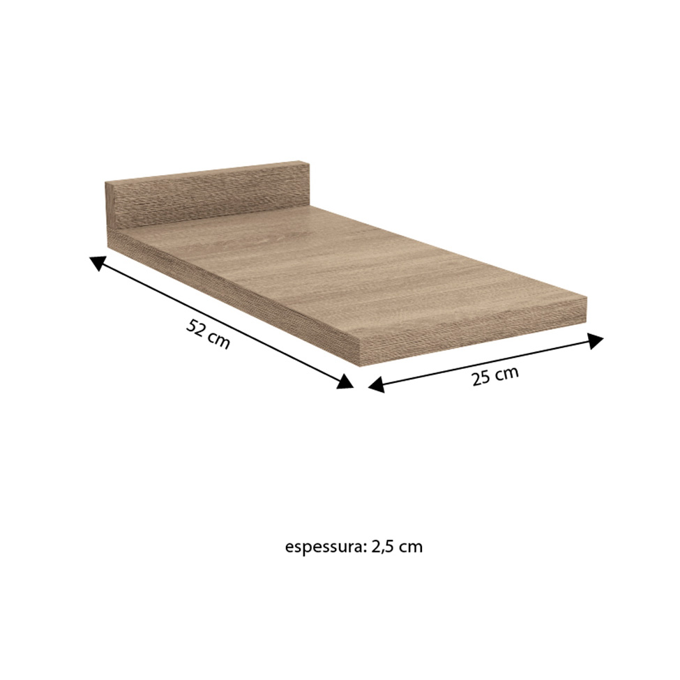 Tampo para Balcão Valence Nogal 25 cm