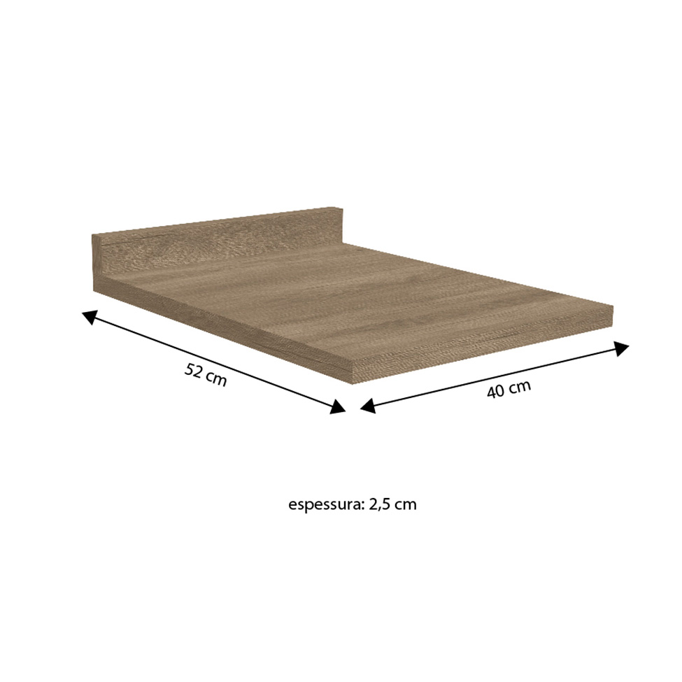 Tampo para Balcão Valence Nogal 40 cm