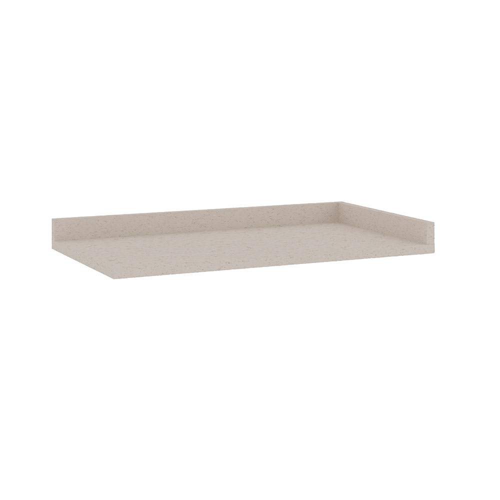 Tampo para Balcão de Canto Iluminata Branco e Fendi 93 cm