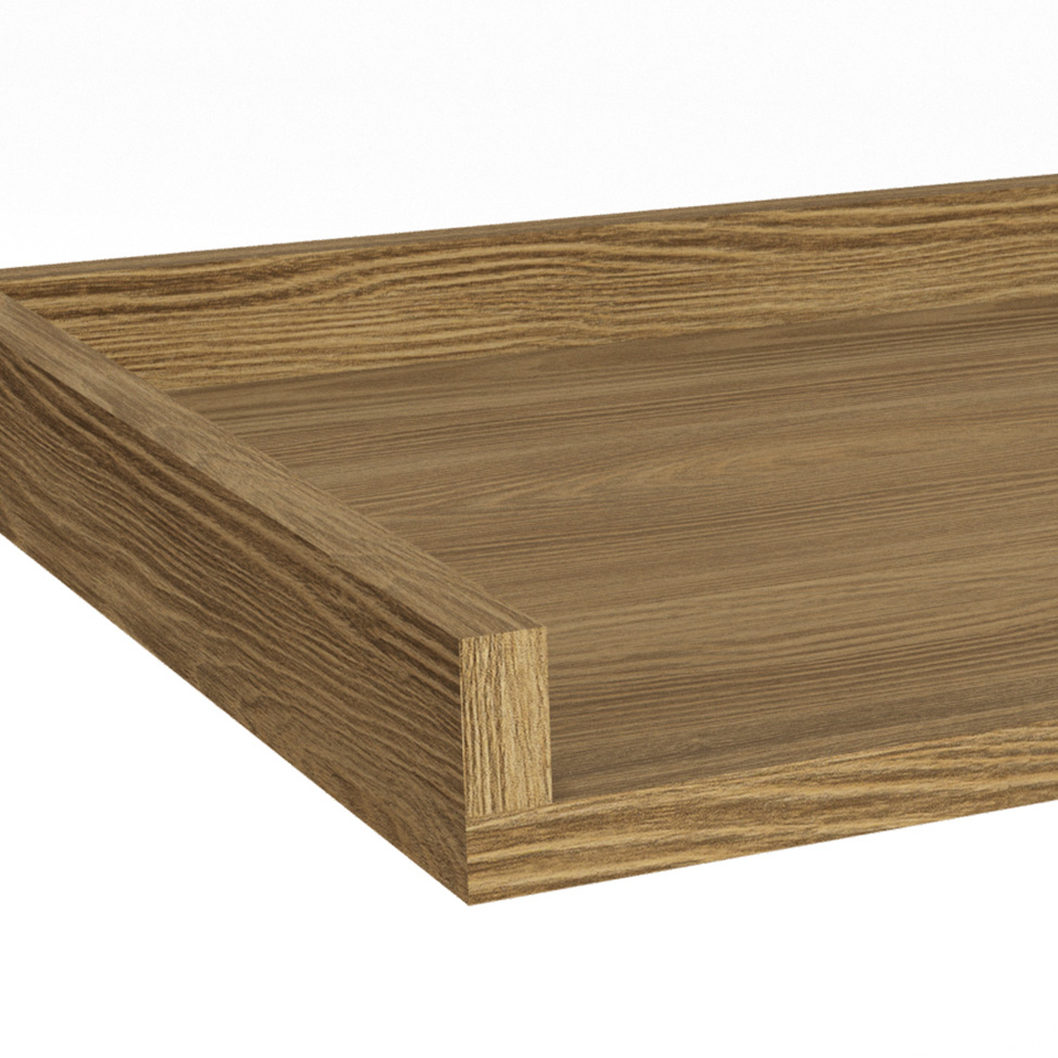 Tampo para Balcão de Canto Valence Nogueira 98 cm