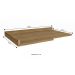 Tampo para Balcão de Canto Valence Nogueira 98 cm