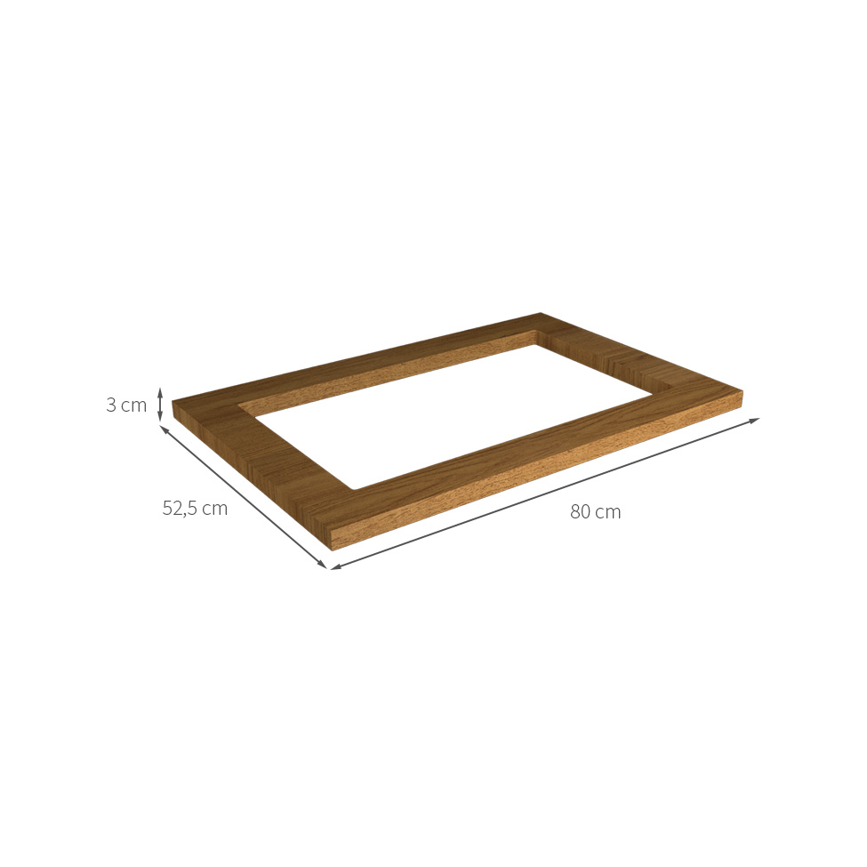 Tampo para Cooktop 5 Bocas Denver Freijó 80 cm