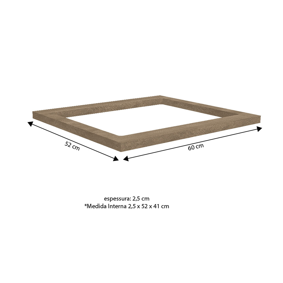 Tampo para Cooktop Valence Nogal 60 cm