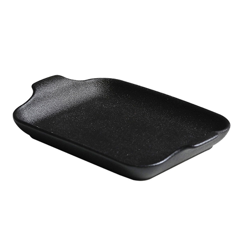 Travessa Retangular Ônix Preta 30x21 cm