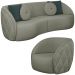 Jogo Sofa 240 cm 3 Lug E Poltrona 1 Lug Passion TCE 1026 Linho Moll
