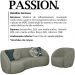 Jogo Sofa 240 cm 3 Lug E Poltrona 1 Lug Passion TCE 1026 Linho Moll