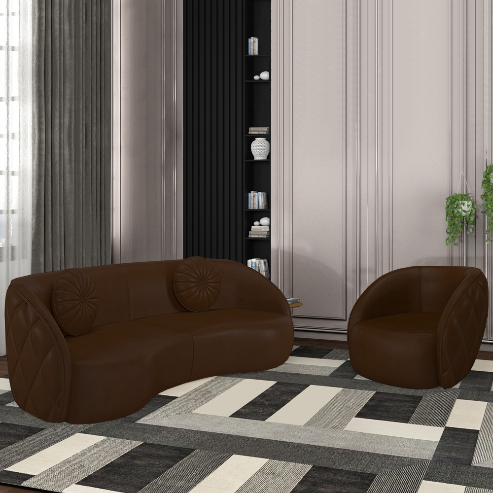Jogo Sofa 288 cm 4 Lug E Poltrona 1 Lug Passion TCS 721 Corano Moll