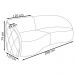 Jogo Sofa 288 cm 4 Lug E Poltrona 1 Lug Passion TCS 721 Corano Moll