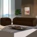 Jogo Sofa 332 cm 4 Lug E Poltrona 1 Lug Memphis TCS 721 Corano Moll