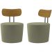 Kit 2 Poltronas Decorativas Lua Veludo SL 940 Moll