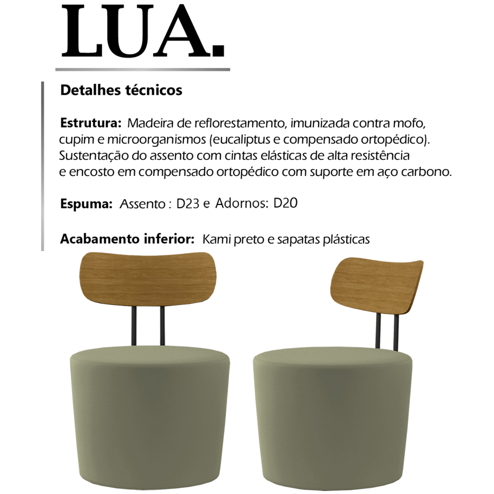 Kit 2 Poltronas Decorativas Lua Veludo SL 940 Moll