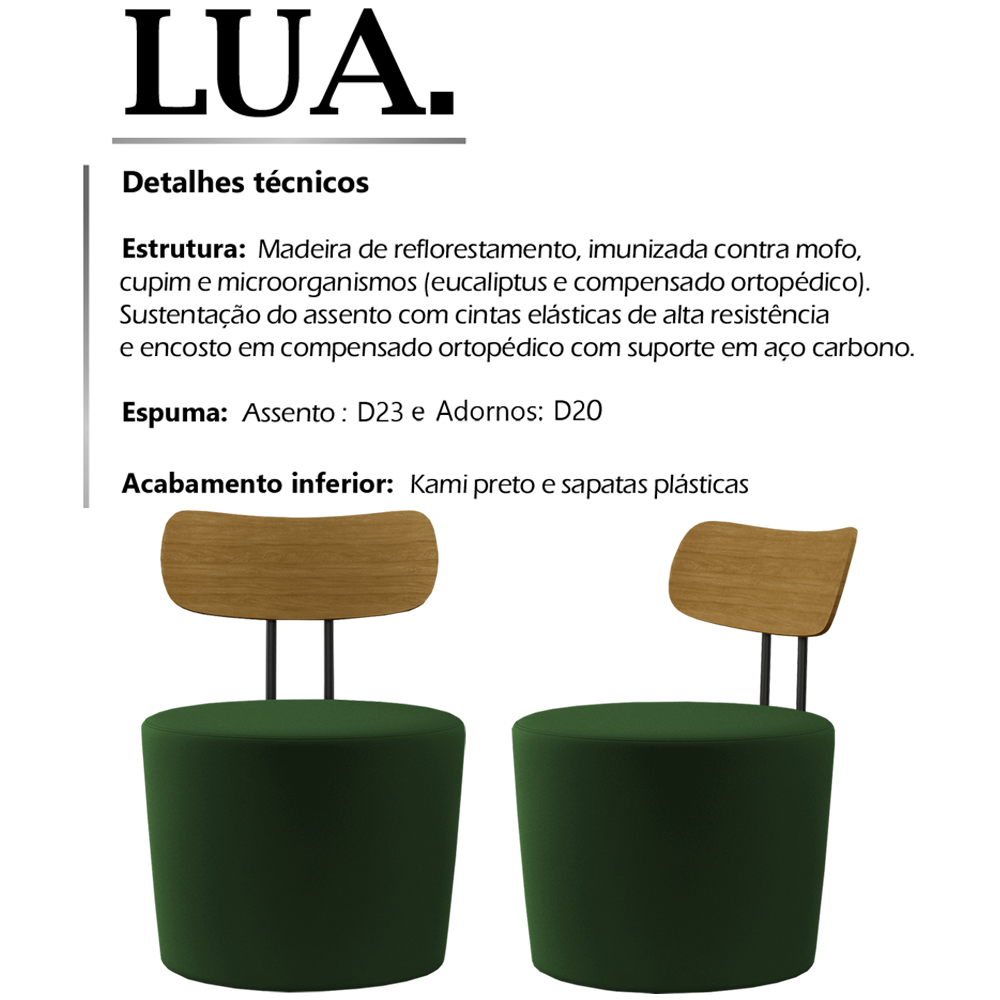 Kit 2 Poltronas Decorativas Lua Veludo SL 947 Moll