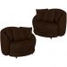 Kit 2 Poltronas Decorativas Pes Madeira Maly Corano TCS 721 Moll