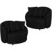 Kit 2 Poltronas Decorativas Pes Madeira Maly Corano TCS 724 Moll