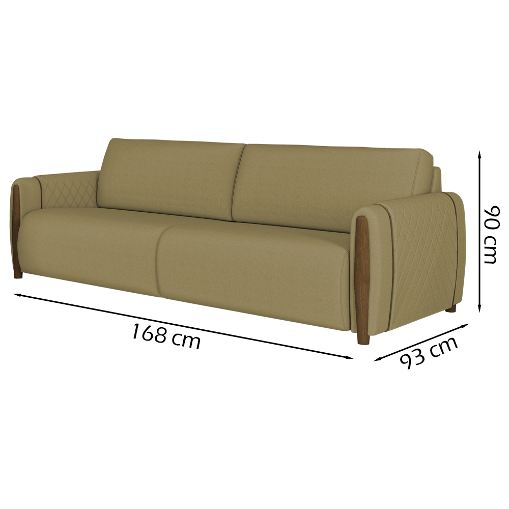 Kit Sofa 168 cm E Poltrona Decorativa Encanto Linho TCE 1025 Moll