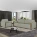 Kit Sofa 168 cm E Poltrona Decorativa Encanto Linho TCE 1026 Moll