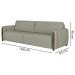 Kit Sofa 168 cm E Poltrona Decorativa Encanto Linho TCE 1026 Moll