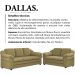 Kit Sofa 2 E 3 Lugares Dallas Linho TCE 1025 Moll