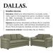 Kit Sofa 2 E 3 Lugares Dallas Linho TCE 1026 Moll