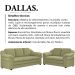 Kit Sofa 2 E 3 Lugares Dallas Linho TCE 1027 Moll