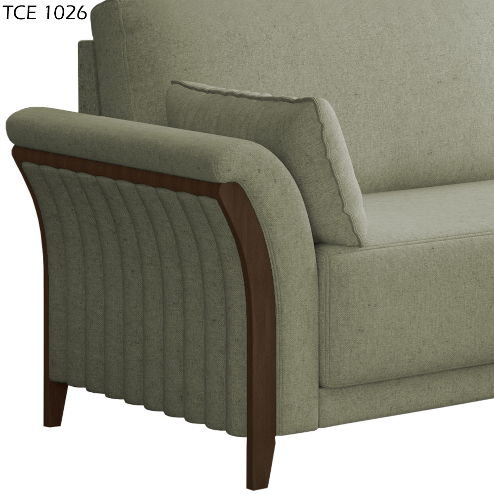 Kit Sofa 222 cm E Poltrona Decorativa Royalle Linho TCE 1026 Moll