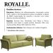 Kit Sofa 222 cm E Poltrona Decorativa Royalle Linho TCE 1027 Moll