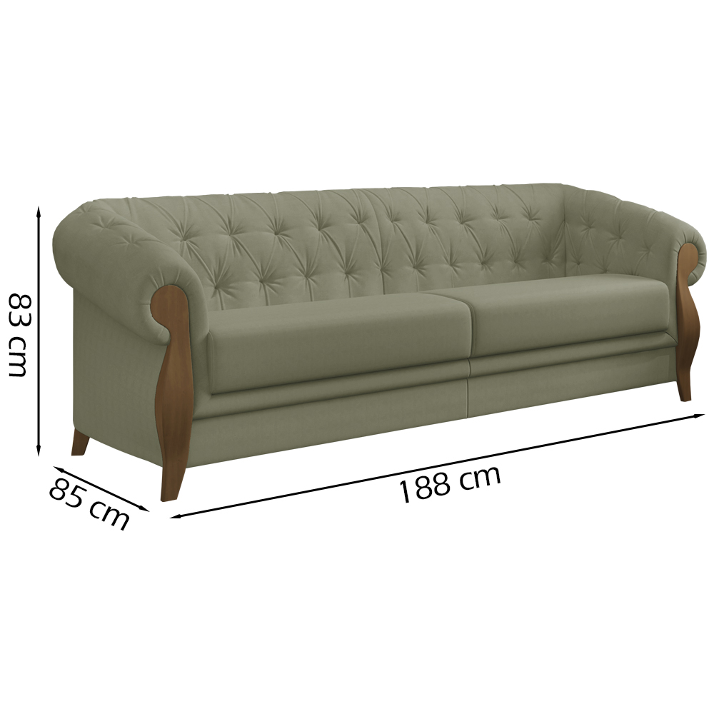 Kit Sofa e Poltrona Decorativa Murano Veludo SL 940 Moll