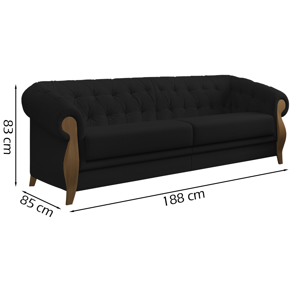 Kit Sofa e Poltrona Decorativa Murano Veludo SL 944 Moll