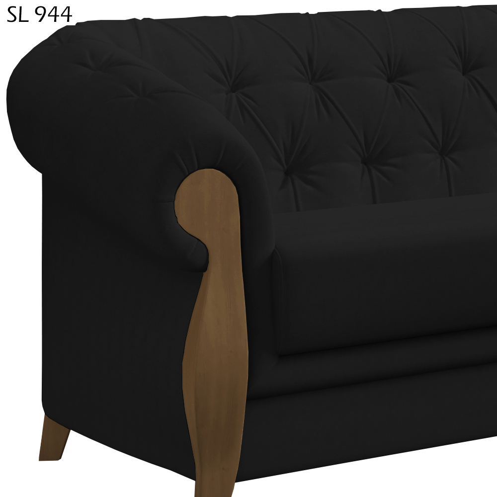 Kit Sofa e Poltrona Decorativa Murano Veludo SL 944 Moll