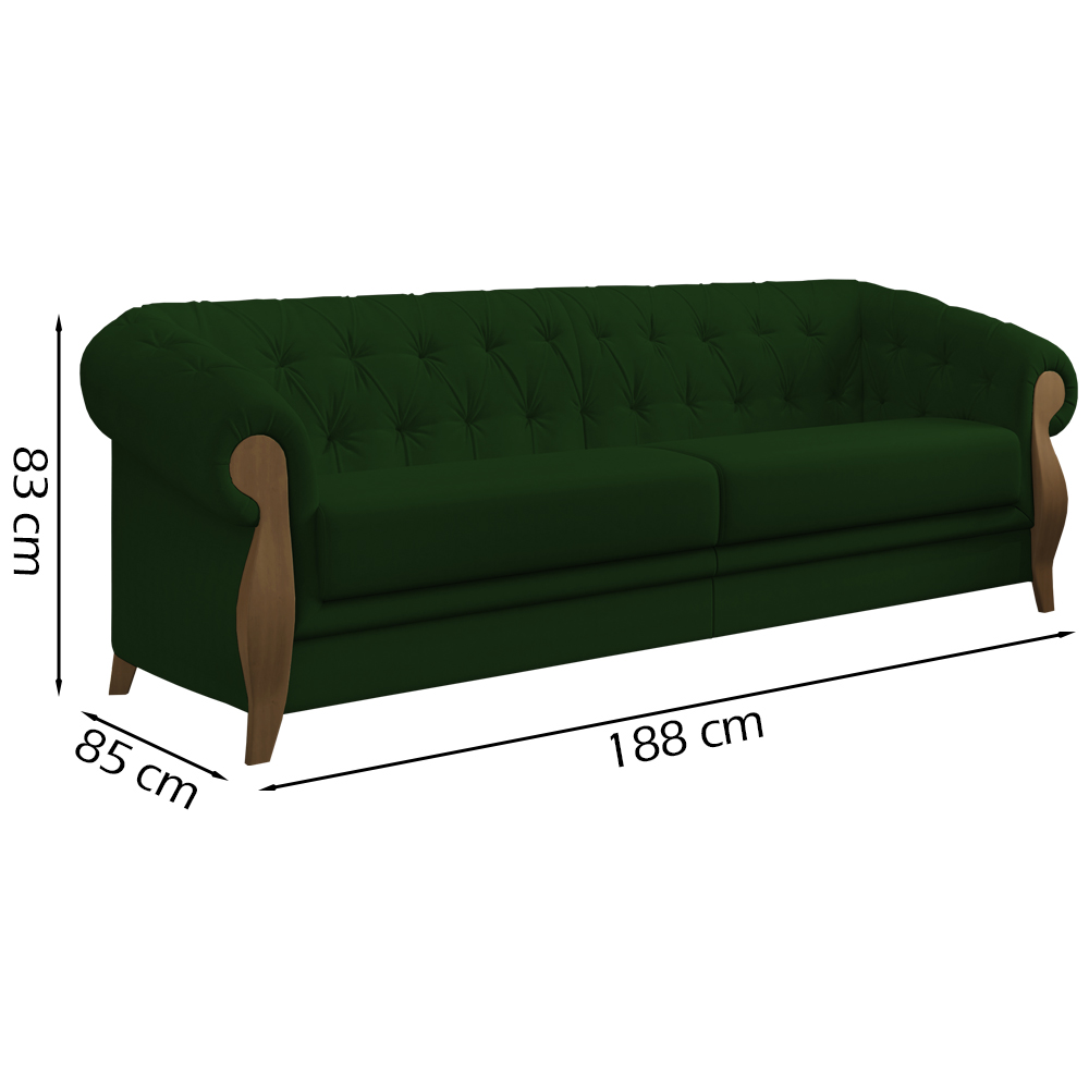 Kit Sofa e Poltrona Decorativa Murano Veludo SL 947 Moll