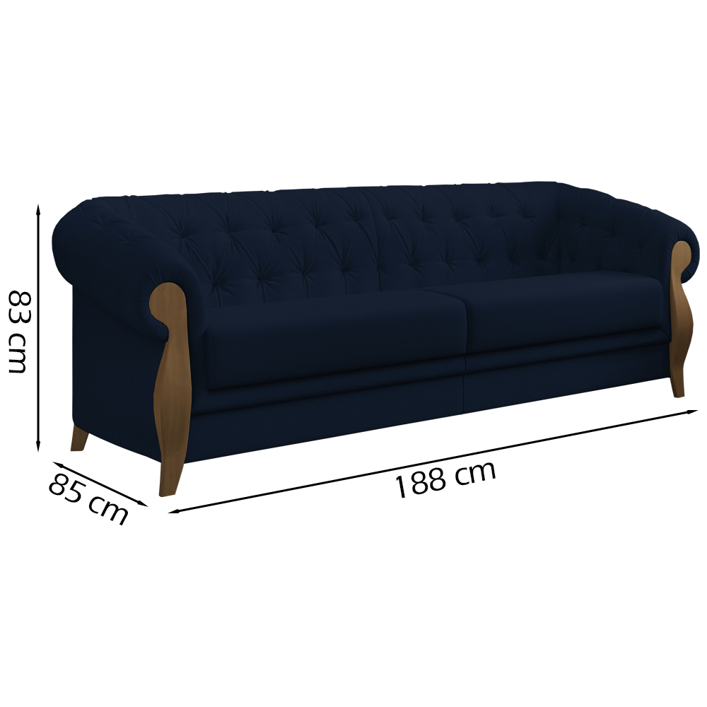 Kit Sofa e Poltrona Decorativa Murano Veludo SL 948 Moll