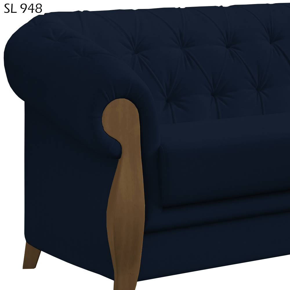 Kit Sofa e Poltrona Decorativa Murano Veludo SL 948 Moll