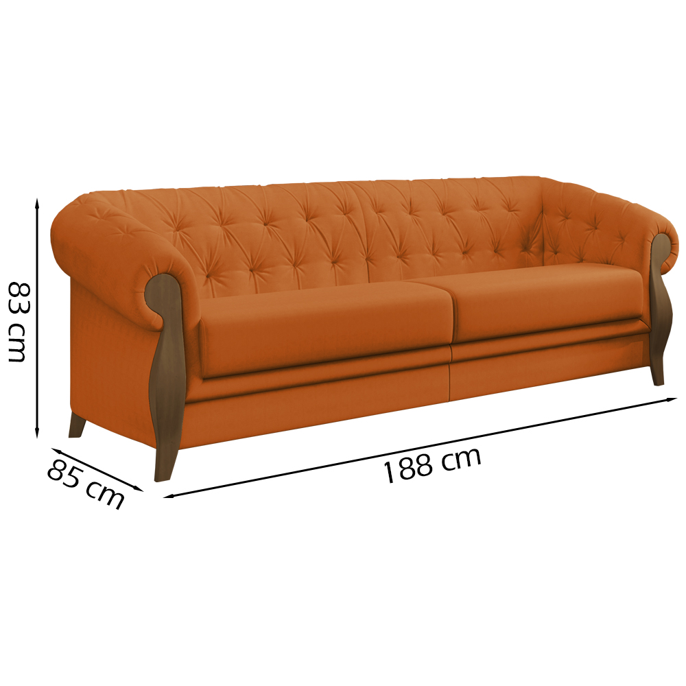 Kit Sofa e Poltrona Decorativa Murano Veludo SL 953 Moll
