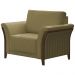 Poltrona Decorativa Base Em Madeira Royalle TCE 1025 Moll