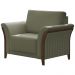 Poltrona Decorativa Base Em Madeira Royalle TCE 1026 Moll