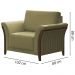 Poltrona Decorativa Base Em Madeira Royalle TCE 1027 Moll