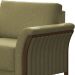 Poltrona Decorativa Base Em Madeira Royalle TCE 1027 Moll