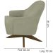 Poltrona Decorativa Base Giratoria Em Madeira Dakota SL 940 Moll