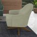 Poltrona Decorativa Base Giratoria Em Madeira Dakota SL 940 Moll