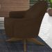 Poltrona Decorativa Base Giratoria Em Madeira Dakota SL 942 Moll