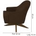 Poltrona Decorativa Base Giratoria Em Madeira Dakota SL 942 Moll