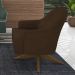 Poltrona Decorativa Base Giratoria Em Madeira Dakota SL 942 Moll