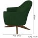 Poltrona Decorativa Base Giratoria Em Madeira Dakota SL 947 Moll