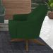 Poltrona Decorativa Base Giratoria Em Madeira Dakota SL 947 Moll
