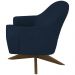 Poltrona Decorativa Base Giratoria Em Madeira Dakota SL 948 Moll