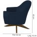 Poltrona Decorativa Base Giratoria Em Madeira Dakota SL 948 Moll