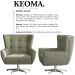 Poltrona Decorativa Base Giratoria Keoma SL 940 Moll