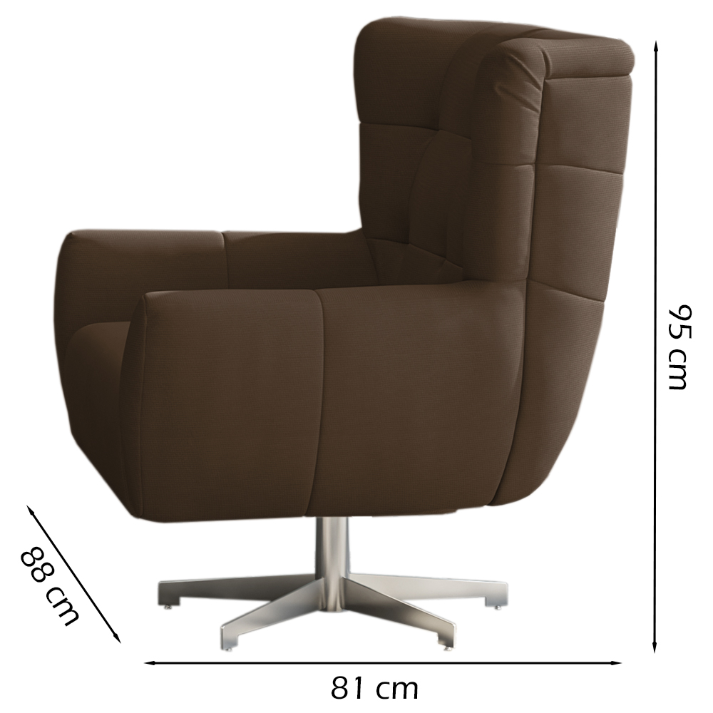 Poltrona Decorativa Base Giratoria Keoma SL 942 Moll