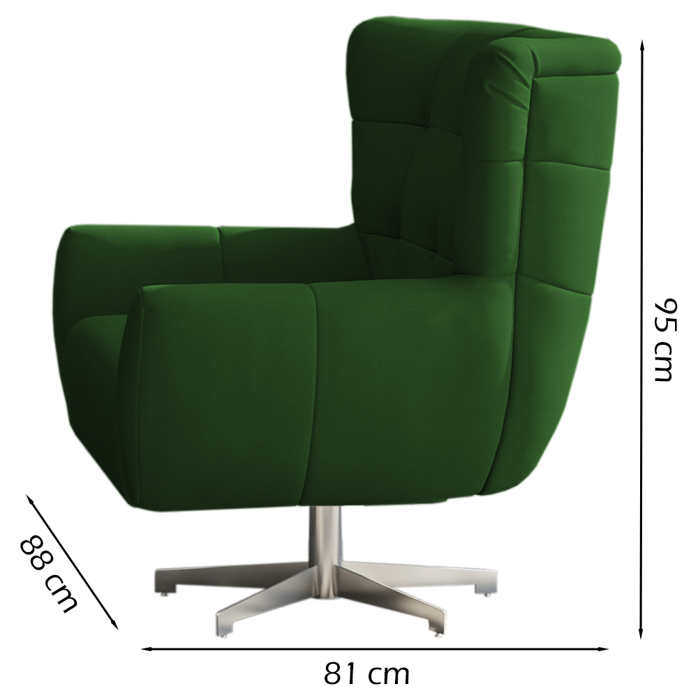 Poltrona Decorativa Base Giratoria Keoma SL 947 Moll