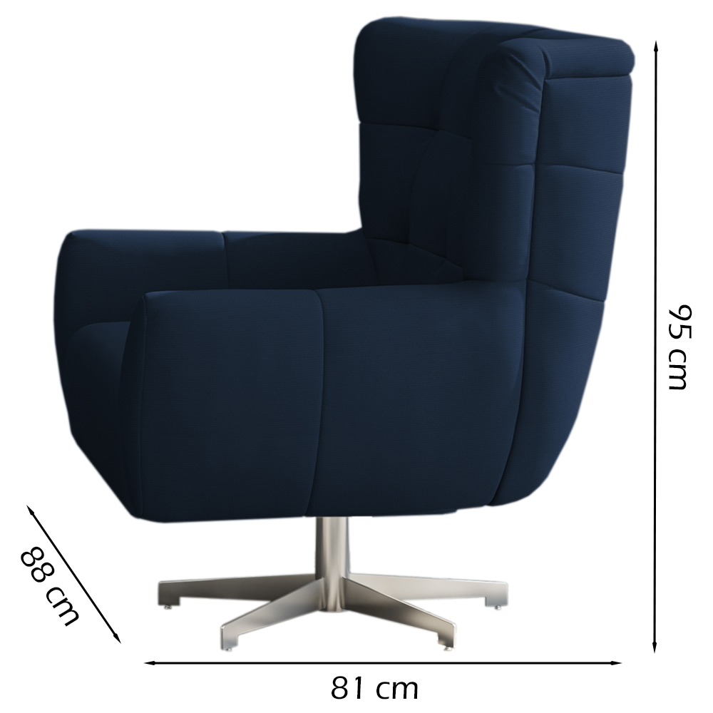 Poltrona Decorativa Base Giratoria Keoma SL 948 Moll
